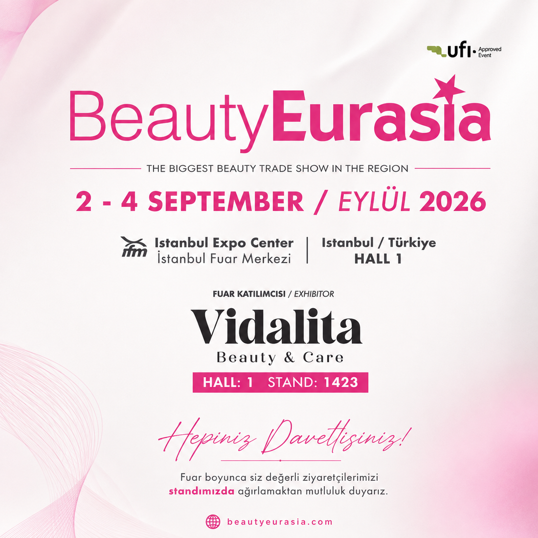 Vidalita Olarak BeautyEurasia Fuarında Yerimizi Aldık