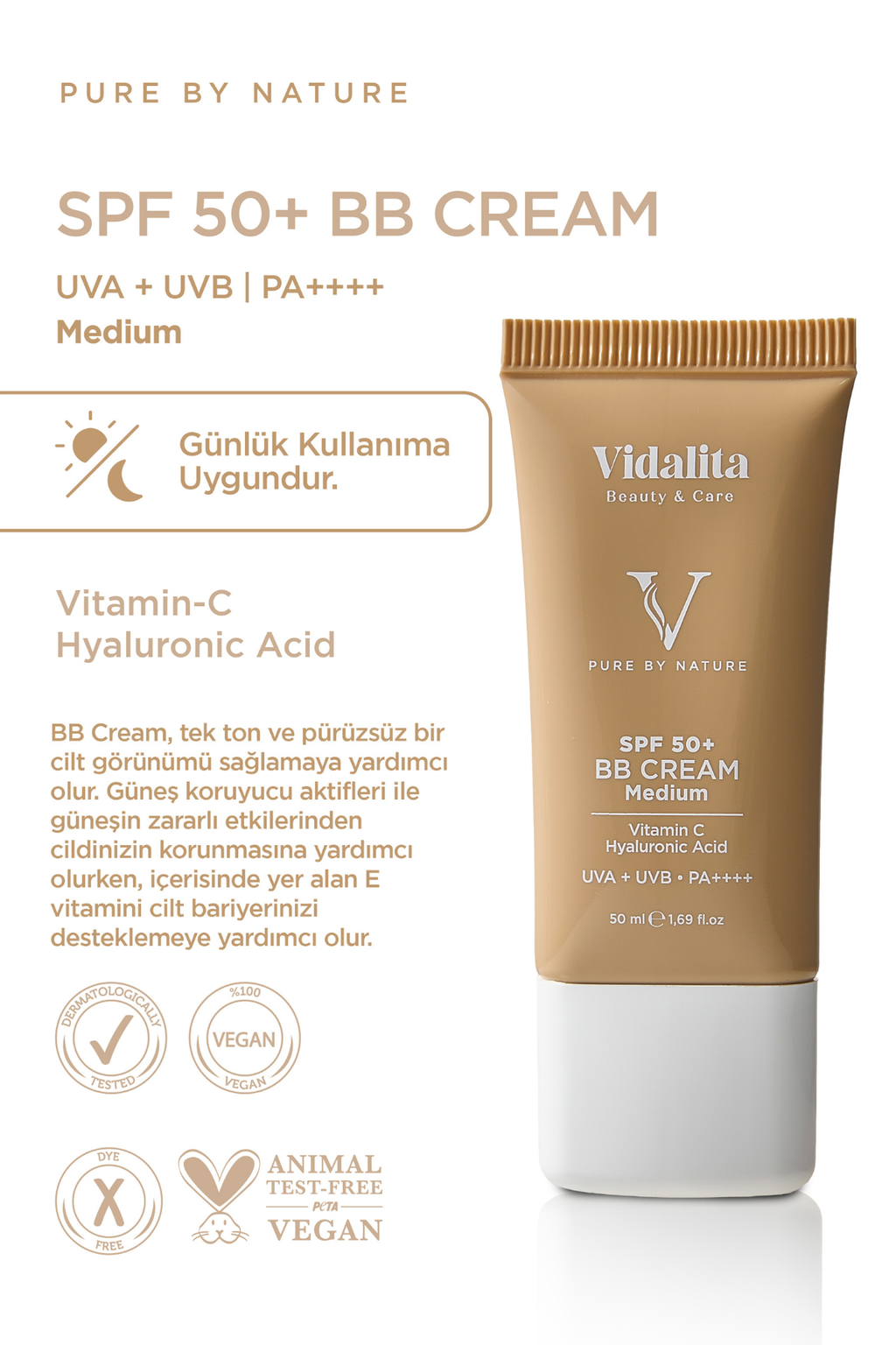 SPF50+ BB Medium Güneş Kremi